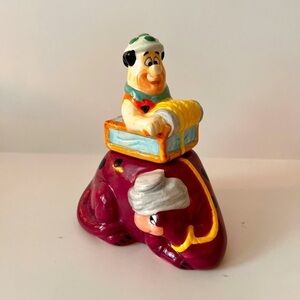 Vintage 1990’s The Flintstones Fred & Dino Salt & Pepper Shaker Fred Flintstone